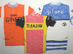 Illustrations for a Paul Smith exhibition about cycling